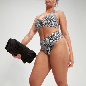 Women's Shaping Printed High Waisted Brief Black/White