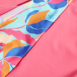 Girls Printed Short Sleeve Sun Top Pink/Blue