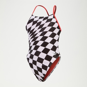 Maillot de bain Club Training Allover Digital Damier Noir/blanc