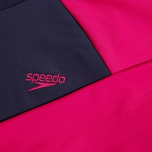 Diskreter 3-teiliger Badeanzug für Mädchen Marineblau/Pink