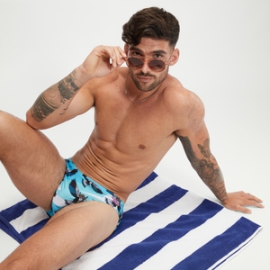Slip de bain Homme Escape 5 cm bleu