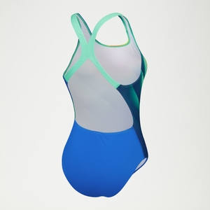 Women's Placement Digital Turnback Swimsuit Blue/Green