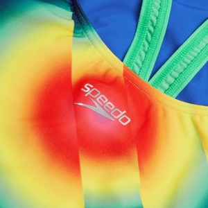 Women's Placement Digital Turnback Swimsuit Blue/Green