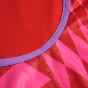 Girls Allover Digital Vback Swimsuit Red/Pink