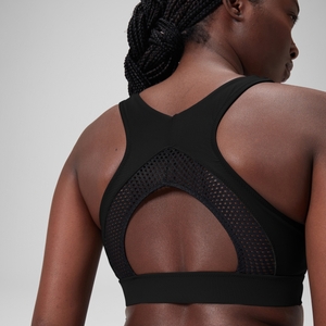 Women's Solid Highneck Crop Top Dark Grey