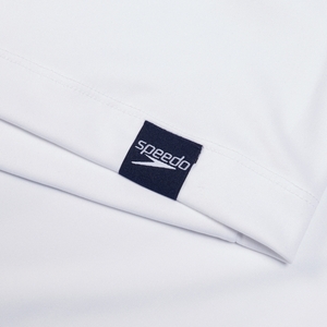 Kurzarm-Grafik-Badeshirt für Herren Weiß/Blau