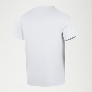 Kurzarm-Grafik-Badeshirt für Herren Weiß/Blau