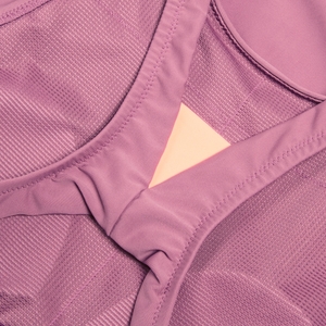 Women's Solid High Neck One Piece Purple