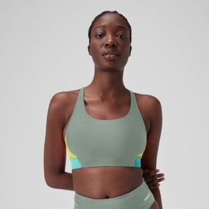 Women's Colourblock Crop Top Green - 2XL