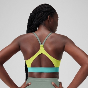 Women's Colourblock Crop Top Green