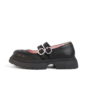 Youth Womens Kenzi MJ Leather Shoes Black