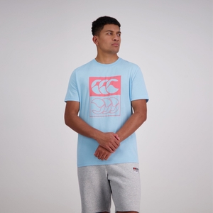 Mens Flip T-Shirt Sky Blue- XS