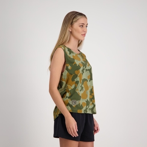 WOMEN DEFENCE AOP SINGLET BEETLE