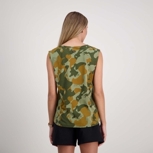 WOMEN DEFENCE AOP SINGLET BEETLE