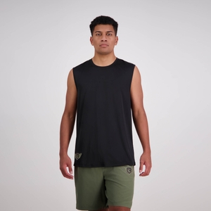 Mens Force Vapodri Singlet Jet Black- XS