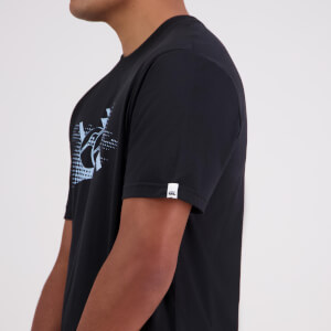 Mens Ss Printed T-Shirt Jet Black