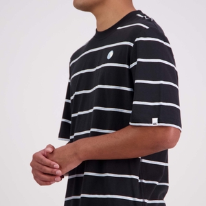 MENS SS YARN DYE T-SHIRT JET BLACK