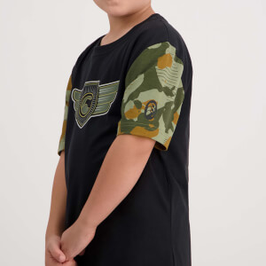 Kids Forcece Crest T-Shirt Jet Black