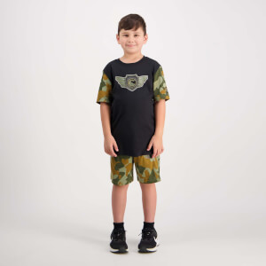 Kids Forcece Crest T-Shirt Jet Black