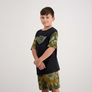 Kids Forcece Crest T-Shirt Jet Black