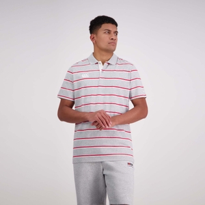 Mens Yarn Dye Stripe Ss Polo Classic Marle