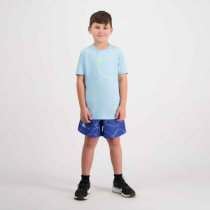 Kids Aop Swim Tactic Short Turkish Sea