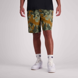 MENS FORCE VAPODRI 9IN AOP WOVEN SHORT BEETLE- XS