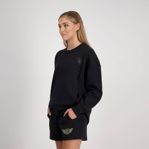 Women Force Crew Sweat Jet Black