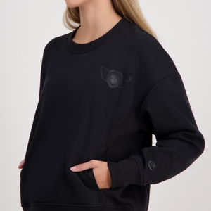 Women Force Crew Sweat Jet Black