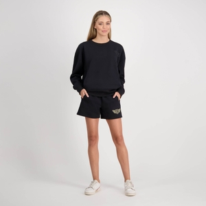 Women Force Crew Sweat Jet Black