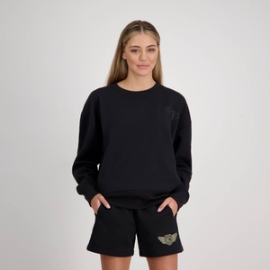 Women Force Crew Sweat Jet Black- 6