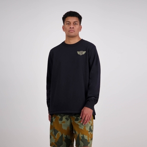 MENS FORCE CREW SWEAT JET BLACK- XS