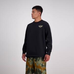 MENS FORCE CREW SWEAT JET BLACK