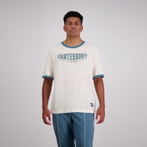 MENS CAPTAIN RINGER T-SHIRT ANTIQUE WHITE- XS