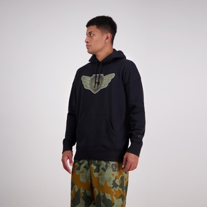 MENS FORCE CREST HOODIE JET BLACK