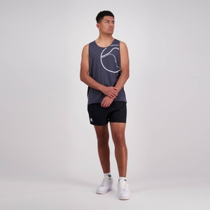 MENS BRUSH STROKE SINGLET EBONY