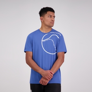 MENS BRUSH STROKE T-SHIRT BRIGHT COBALT- XS