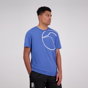 MENS BRUSH STROKE T-SHIRT BRIGHT COBALT