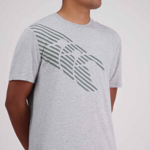 Mens Stripe Canterbury T-Shirt Classic Marle