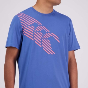 MENS STRIPE CANTERBURY T-SHIRT BRIGHT COBALT