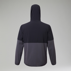 Wandermoor Herren-Wind-Smock Schwarz/Grau