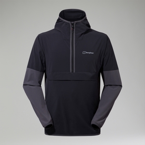Wandermoor Herren-Wind-Smock Schwarz/Grau