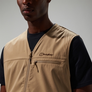 Unisex Utility Pocket Vest Brown