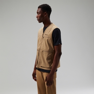 Unisex Utility Pocket Vest Brown