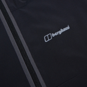 Wandermoor Wind-Damen-Smock Schwarz/Grau