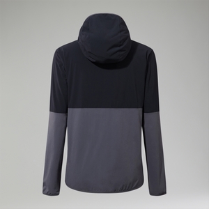 Wandermoor Wind-Damen-Smock Schwarz/Grau