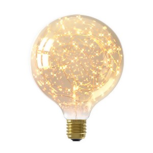 Calex LED Star Globe G125 Gold E27 Non Dimmable 50 Lumen Warm White Decorative Light Bulb