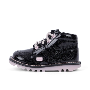 Infant Girl's Kick Hi Galactic Leather Black - 12