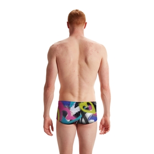 Men's Printed Euro Brief Pink