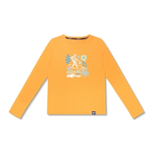 Boy's Graphic Long Sleeve Swim Shirt Orange - L